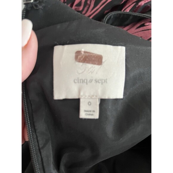 CINQ a SEPT Black V-Neck Sweetheart High Low Asymmetric Mermaid Maxi Gown 0 - Picture 12 of 13